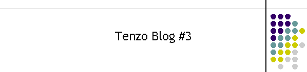 Tenzo Blog #3